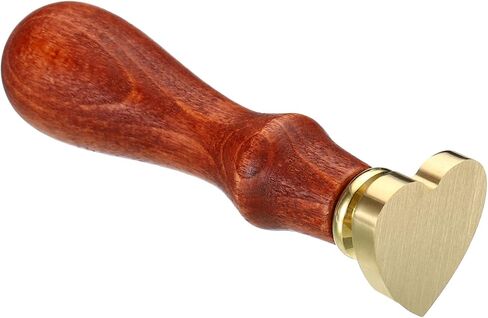 Heart Blank Wax Seal Stamp, Removable Brass Head Without Carving Wooden Handle Retro for Envelope Invitation Wine Packing Gift Wrapping in Saudi Arabia