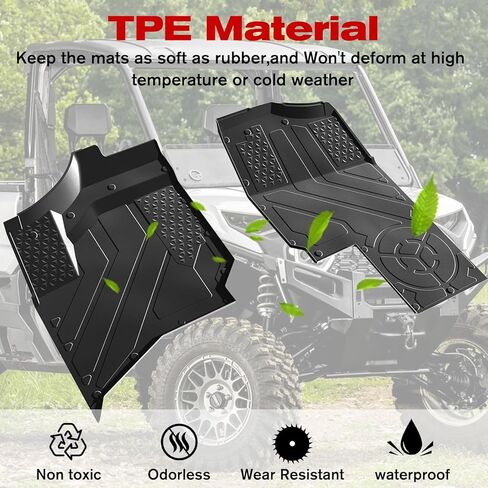 Floor Mats for 2025 Polaris Ranger XD 1500, TPE Front Row Floor Mats All Weather Protection Durable Slush Liners for Polaris Ranger Crew XD 1500 Northstar Premium/Ultimate 2024+ Accessories in Kuwait