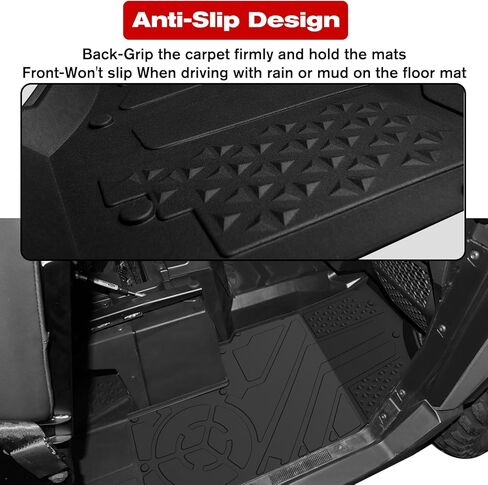 Floor Mats for 2025 Polaris Ranger XD 1500, TPE Front Row Floor Mats All Weather Protection Durable Slush Liners for Polaris Ranger Crew XD 1500 Northstar Premium/Ultimate 2024+ Accessories in Kuwait