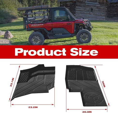 Floor Mats for 2025 Polaris Ranger XD 1500, TPE Front Row Floor Mats All Weather Protection Durable Slush Liners for Polaris Ranger Crew XD 1500 Northstar Premium/Ultimate 2024+ Accessories in Kuwait