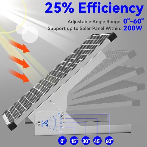 حامل تثبيت اللوحة الشمسية Voltset: دعامة زاوية قابلة للتعديل من الفولاذ الخالد مقاس 13.8 بوصة - قضبان تثبيت على الرف مع الأجهزة، متوافقة مع التركيب ضمن لوحة شمسية 200 وات للجدار والسقف والمركبات الترفيهية والقارب in Kuwait