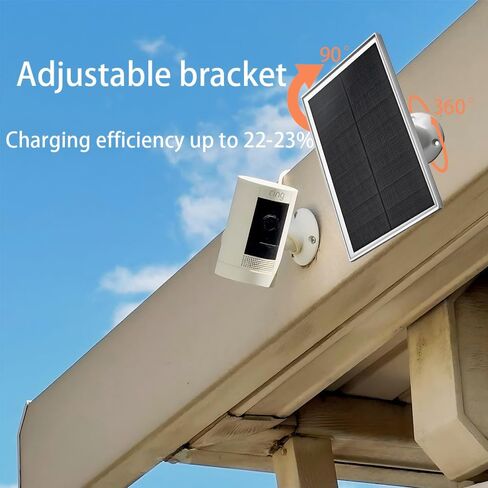 10W/5V Solar Panel Charger with Two connectors DC3.5 * 1.35 and USB-C,9.8ft/3m Charging Cable,IP65,Compatible with Ring Spotlight Cam Plus/Pro,Stick Up Cam Battery 2nd/3rd Generation in Kuwait