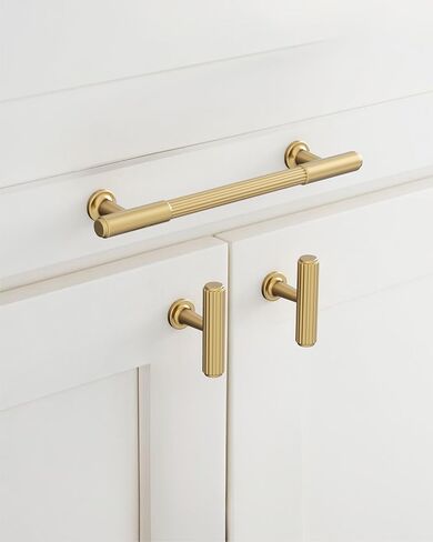 10 عبوات 5 بوصة (128 مم) خزانة برونزية بلون الشمبانيا تسحب مقابض خزانة المطبخ ومقابض أدوات خزانة المطبخ ومقابض الشمبانيا للخزائن ودرج الخزانة in Kuwait