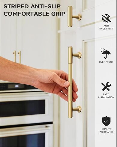 10 عبوات 5 بوصة (128 مم) خزانة برونزية بلون الشمبانيا تسحب مقابض خزانة المطبخ ومقابض أدوات خزانة المطبخ ومقابض الشمبانيا للخزائن ودرج الخزانة in Kuwait