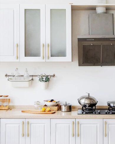 10 عبوات 5 بوصة (128 مم) خزانة برونزية بلون الشمبانيا تسحب مقابض خزانة المطبخ ومقابض أدوات خزانة المطبخ ومقابض الشمبانيا للخزائن ودرج الخزانة in Kuwait