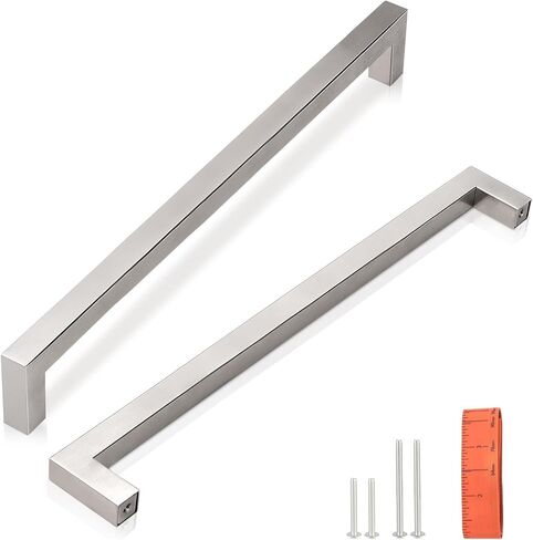 KNOBWELL 6 Pack 5 in Matte Black Kitchen Cabinet Door Handles - Stainless Steel Drawer Dresser Pulls Kitchen Cabinet Handles Black 6 Pack - 5" Hole Centers in Kuwait