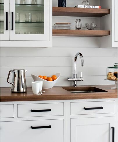 KNOBWELL 6 Pack 5 in Matte Black Kitchen Cabinet Door Handles - Stainless Steel Drawer Dresser Pulls Kitchen Cabinet Handles Black 6 Pack - 5" Hole Centers in Saudi Arabia