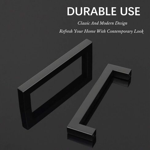 KNOBWELL 6 Pack 5 in Matte Black Kitchen Cabinet Door Handles - Stainless Steel Drawer Dresser Pulls Kitchen Cabinet Handles Black 6 Pack - 5" Hole Centers in Saudi Arabia