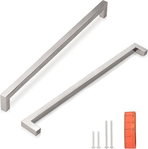 KNOBWELL 6 Pack 5 in Matte Black Kitchen Cabinet Door Handles - Stainless Steel Drawer Dresser Pulls Kitchen Cabinet Handles Black 6 Pack - 5" Hole Centers in Saudi Arabia