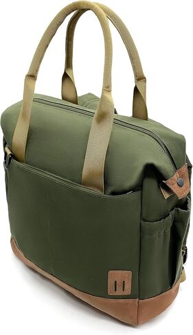 Silfrae Commuter حقيبة ظهر للكمبيوتر المحمول حقيبة رسول حقيبة سفر للسفر والاستخدام اليومي (أخضر زيتوني) in Kuwait