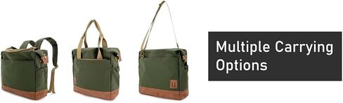 Silfrae Commuter حقيبة ظهر للكمبيوتر المحمول حقيبة رسول حقيبة سفر للسفر والاستخدام اليومي (أخضر زيتوني) in Kuwait