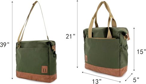 Silfrae Commuter حقيبة ظهر للكمبيوتر المحمول حقيبة رسول حقيبة سفر للسفر والاستخدام اليومي (أخضر زيتوني) in Kuwait