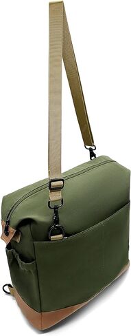 Silfrae Commuter حقيبة ظهر للكمبيوتر المحمول حقيبة رسول حقيبة سفر للسفر والاستخدام اليومي (أخضر زيتوني) in Kuwait