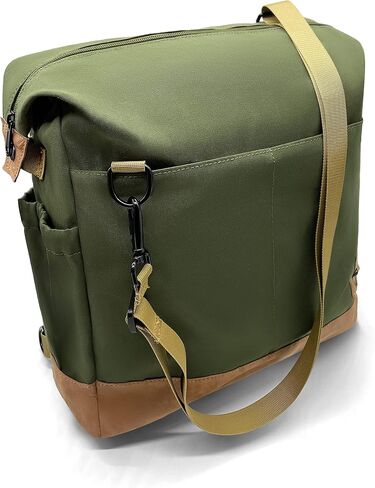 Silfrae Commuter حقيبة ظهر للكمبيوتر المحمول حقيبة رسول حقيبة سفر للسفر والاستخدام اليومي (أخضر زيتوني) in Kuwait
