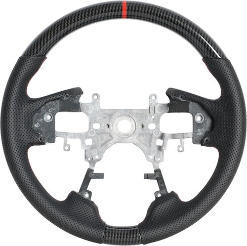 Hydro-Dip Carbon Fiber Steering Wheel for Honda Accord 9TH GEN 2013-2017 Elysion 2014-2021 Odyssey‌ 2014-2021 Round-shaped bottom Nappa Perforated Leather Grip with Anti Slip Groove in Kuwait