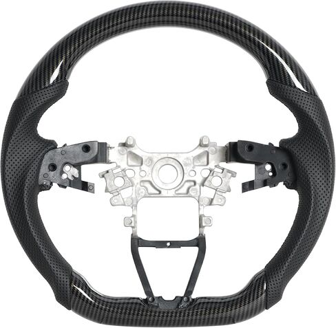 Hydro-Dip Carbon Fiber Steering Wheel for Honda Accord 9TH GEN 2013-2017 Elysion 2014-2021 Odyssey‌ 2014-2021 Round-shaped bottom Nappa Perforated Leather Grip with Anti Slip Groove in Saudi Arabia