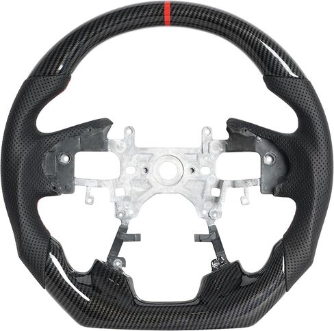 Hydro-Dip Carbon Fiber Steering Wheel for Honda Accord 9TH GEN 2013-2017 Elysion 2014-2021 Odyssey‌ 2014-2021 Round-shaped bottom Nappa Perforated Leather Grip with Anti Slip Groove in Saudi Arabia