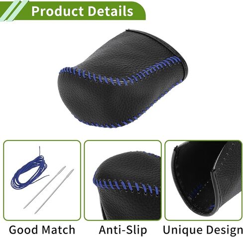 Gear Shift Knob Cover for Lexus NX300 2014-2021 Anti-Slip Pebbled Black Blue Stick Shifting Handle Protector Faux Leather 1 Pc in Saudi Arabia