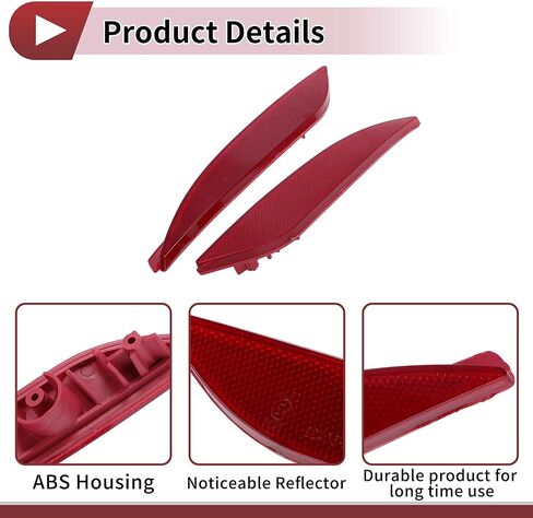 1 Pair Rear Left Rear Right Bumper Reflectors No.924063S000/924053S000 Bumper Reflector Side Marker for Hyundai Sonata 2011-2013 in Saudi Arabia
