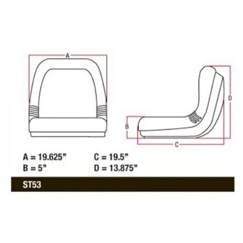 One New Yellow High Back Seat Fits John Deere 110 160 165 170 175 180++ in Kuwait