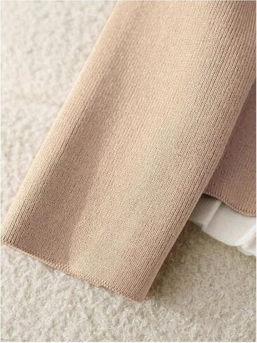 SHENHE Women's Dressy Casual Sweater Mock Neck Pleated Ruffle Gold Button Business Work Sweater in Saudi Arabia