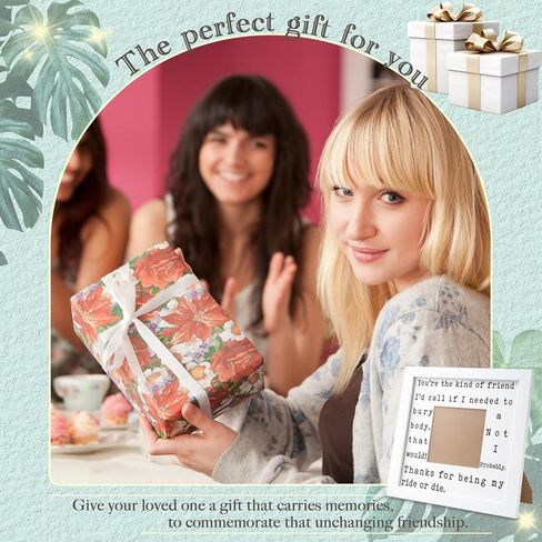 THYGIFTREE Funny Best Friend Gift for Women Ride or Die Friendship Keepsake Picture Frame BFF Birthday Christmas Presents for Her Partner in Crime Soul Sister Dark Humor in Kuwait