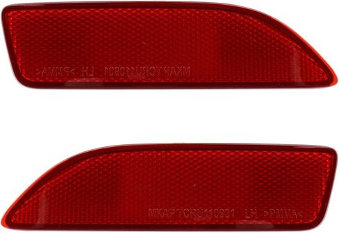 Crapyt Rear Bumper Reflector Tail Light Cover, Rear Left and Right Bumper Reflector Replacement Lamp Cover for ‎81920-02030+81910-02130, Compatible with Toyota Corolla 2011 2012 2013, 1 Pair in Saudi Arabia