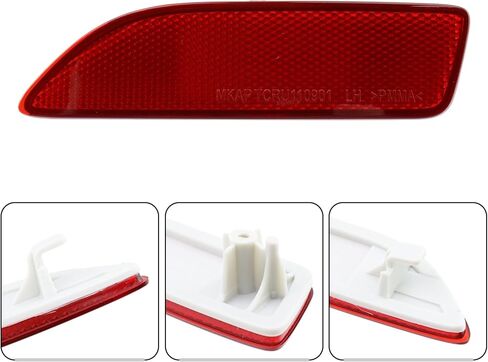 Crapyt Rear Bumper Reflector Tail Light Cover, Rear Left and Right Bumper Reflector Replacement Lamp Cover for ‎81920-02030+81910-02130, Compatible with Toyota Corolla 2011 2012 2013, 1 Pair in Saudi Arabia