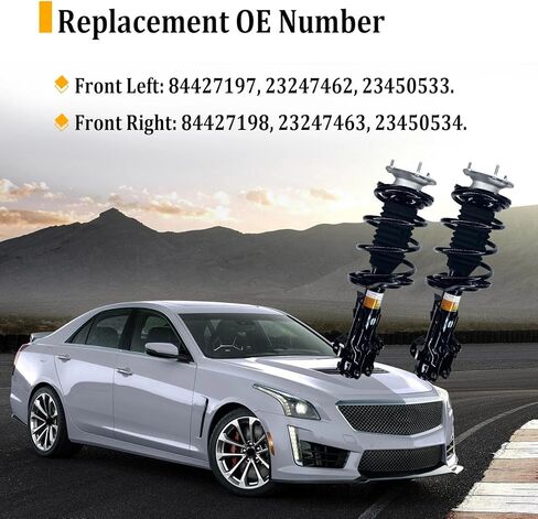 84427198 84427197 Pair Front Shock w/Electric Absorber Compatible with 2014-2019 Cadillac CTS AWD/4WD 2.0L 3.6L 6.2L,Repalce 23247462 23247463 in Kuwait