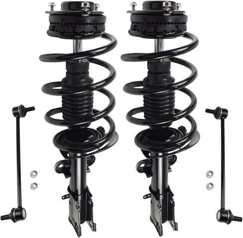 Front Struts Shock Absorbers & Sway Bar Links Suspension Kit for 2008-2016 Chrysler Town & Country (Exc. S), 2008-2019 Dodge Grand Caravan (Exc. RT, GT), Complete Assembly Replace 171128L 171128R in Kuwait