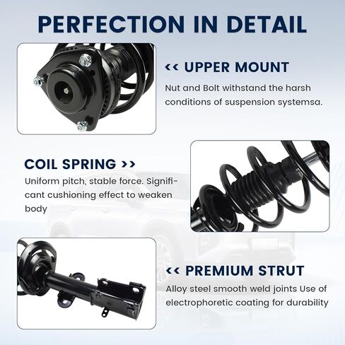Front Struts Shock Absorbers & Sway Bar Links Suspension Kit for 2008-2016 Chrysler Town & Country (Exc. S), 2008-2019 Dodge Grand Caravan (Exc. RT, GT), Complete Assembly Replace 171128L 171128R in Kuwait