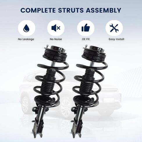 Front Struts Shock Absorbers & Sway Bar Links Suspension Kit for 2008-2016 Chrysler Town & Country (Exc. S), 2008-2019 Dodge Grand Caravan (Exc. RT, GT), Complete Assembly Replace 171128L 171128R in Kuwait