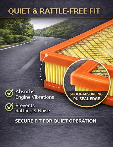 CA10242 Engine Air Filter, Fit for Ford Explorer Gas 2011-2019/2021-2023, Edge 2007-2014, Taurus 2008-2019, Flex 2009-2019 - Replaces# 7T4Z-9601-A, 7C3Z-9601-A, CY01-13-Z40A in Kuwait