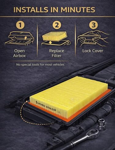 CA10242 Engine Air Filter, Fit for Ford Explorer Gas 2011-2019/2021-2023, Edge 2007-2014, Taurus 2008-2019, Flex 2009-2019 - Replaces# 7T4Z-9601-A, 7C3Z-9601-A, CY01-13-Z40A in Kuwait