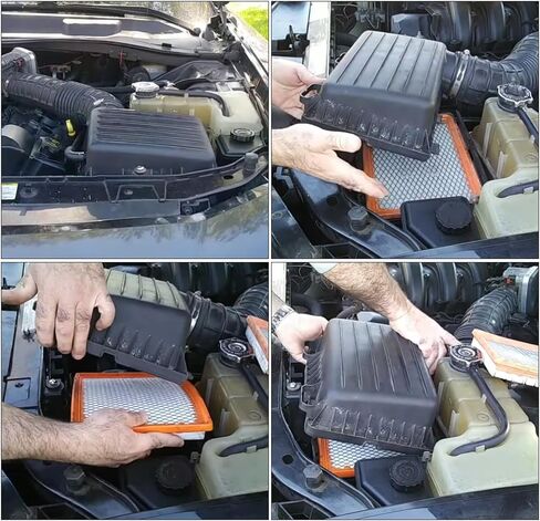 5019002AA Engine Air Filter and 4596501AB Cabin Air Filter Set Fit For 2005-2010 Chrysler 300 2008-2010 Dodge Challenger 2006-2010 Dodge Charger 2005-2008 Dodge Magnum in Kuwait