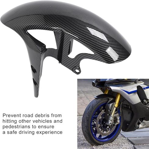 Aramox Motorcycle Front Fairing Mudguard, Mud Flap Cover Guard Carbon Fiber Style for YZF R1, R6, MT 10 with Easy Installation in Saudi Arabia