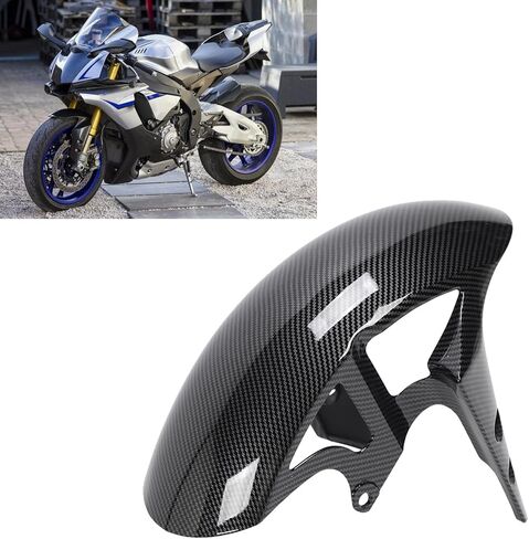 Aramox Motorcycle Front Fairing Mudguard, Mud Flap Cover Guard Carbon Fiber Style for YZF R1, R6, MT 10 with Easy Installation in Saudi Arabia