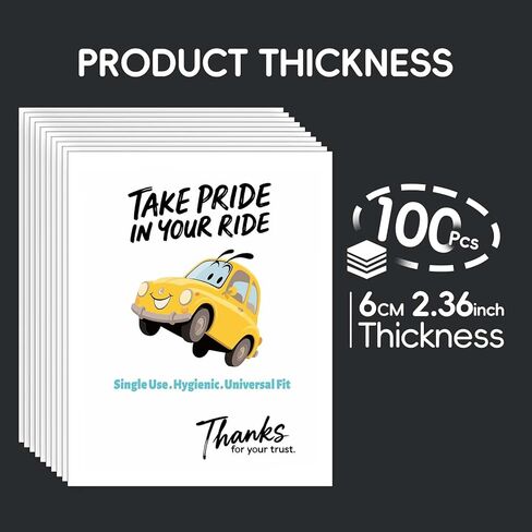 LABBYWAY 100Pcs Disposable Paper Floor Mats for Cars, Waterproof Car Foot Pads Protective Papers, Automotive Mat Covers Protector, Temporary Sticky 15.35x19.29inch in Kuwait