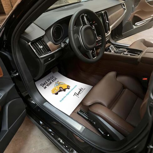 LABBYWAY 100Pcs Disposable Paper Floor Mats for Cars, Waterproof Car Foot Pads Protective Papers, Automotive Mat Covers Protector, Temporary Sticky 15.35x19.29inch in Kuwait