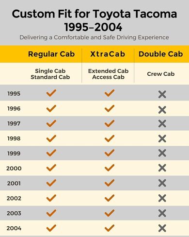 سجادات أرضية لسيارة Toyota Tacoma 1995-2004 (ليست للكابينة المزدوجة)، بطانات أرضية أمامية مقاومة للماء لجميع الأحوال الجوية، ملحقات داخلية للشاحنة TPE شديدة التحمل مضادة للانزلاق 1996 1997 1998 1999 2020 2001 2002 2003 in Saudi Arabia