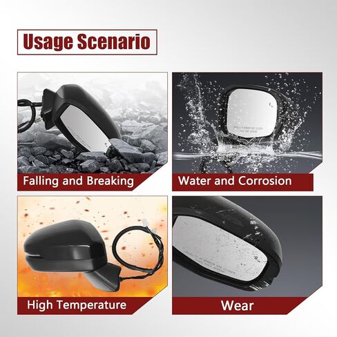 76208-3W0-A43 8 Pins Right Passenger Side Door Mirror Assembly fits for Honda HR-V EX-L/LX/SPORT 2023 2024 2025 W/Blind Spot Heated Turn Signal Light HO1321359 (Passenger Side Door Mirror) in Kuwait