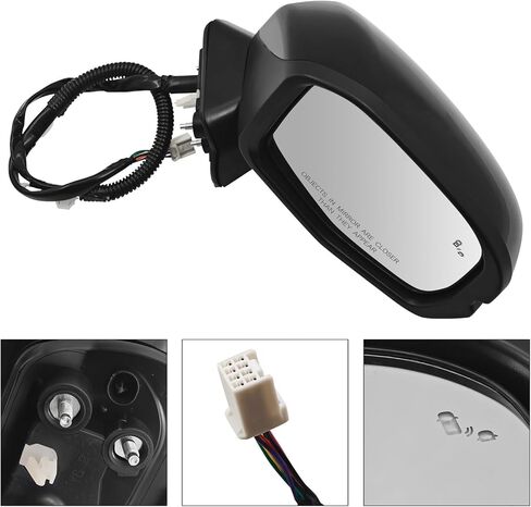 76208-3W0-A43 8 Pins Right Passenger Side Door Mirror Assembly fits for Honda HR-V EX-L/LX/SPORT 2023 2024 2025 W/Blind Spot Heated Turn Signal Light HO1321359 (Passenger Side Door Mirror) in Kuwait