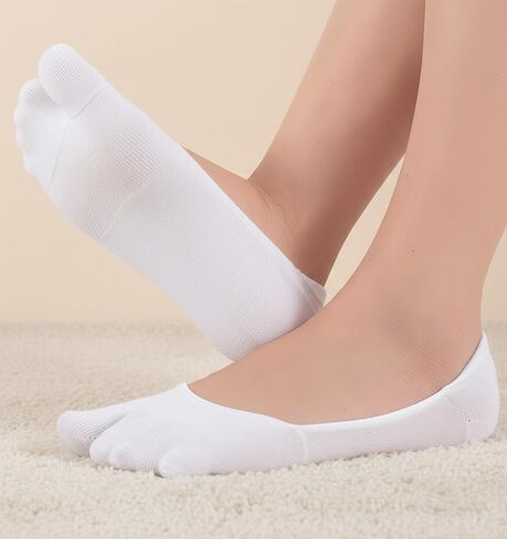 4 أزواج من جوارب تابي بدون عرض، جوارب تابي قطنية للسيدات، جورب غير مرئي منخفض القطع للنساء من أجل حذاء رياضي بدون كعب (متعدد الألوان) in Kuwait