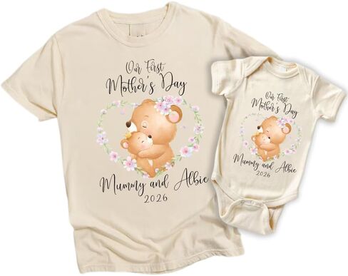 قمصاننا المطابقة لعيد الأم الأولى، ملابس متطابقة للأم والطفل لعيد الأم 2026 in Kuwait