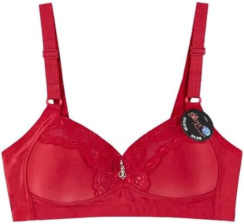 مجموعة حمالة صدر نسائية كلاسيكية مزينة بدون أسلاك ملونة ومبطنة، مجموعة مكونة من 6 قطع in Kuwait