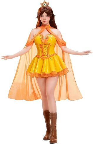 طقم تنورة مشد نسائي من miccostumes التنكري للأميرة، تنورة علوية وتنورة مع غطاء للرأس وتنورة قابلة للإزالة in Saudi Arabia