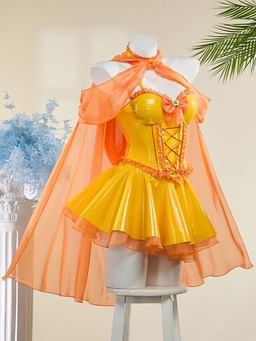 طقم تنورة مشد نسائي من miccostumes التنكري للأميرة، تنورة علوية وتنورة مع غطاء للرأس وتنورة قابلة للإزالة in Saudi Arabia