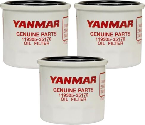 Yanmar 119305-35170 Oil Filter Assy, D68XL65 (Pack of 3) in Kuwait