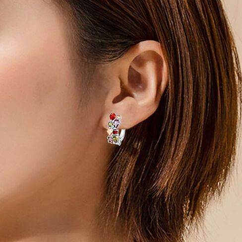 Gemstone Women's Rings + Hoop Earrings Jewelry Set in Kuwait