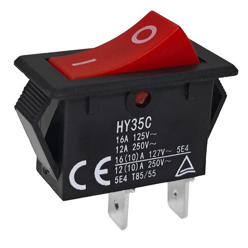 HY35C Push Button Switch - ON-Off 2-Pin AC 125/250V 16/12A Rocker Switch for Household Electrical Appliances Industrial Electric in Kuwait